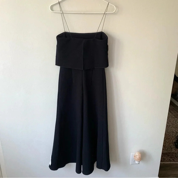 NWT Bec + Bridge Forever Young Skinny Strap A Line Midi Dress Black Navy Blue - Picture 6 of 7
